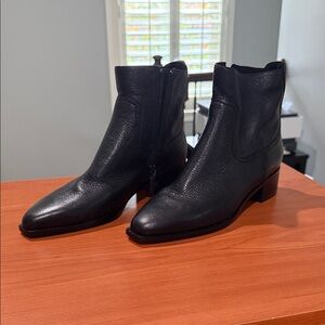 Cole Haan Black Leather Ankle Boots